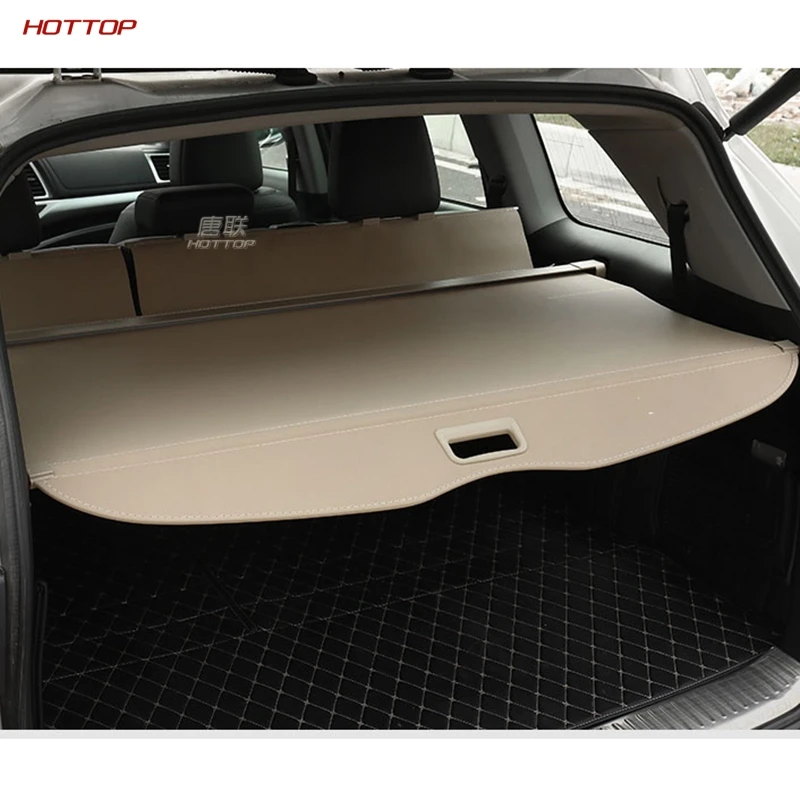 Алюминиевый сплав и холст бежевый задний багажник груза крышка Защита экрана для