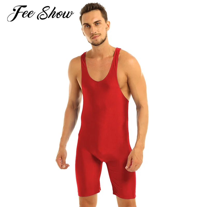 Боди мужское цельнокроеное без рукавов модифицированный комбинезон для борьбы