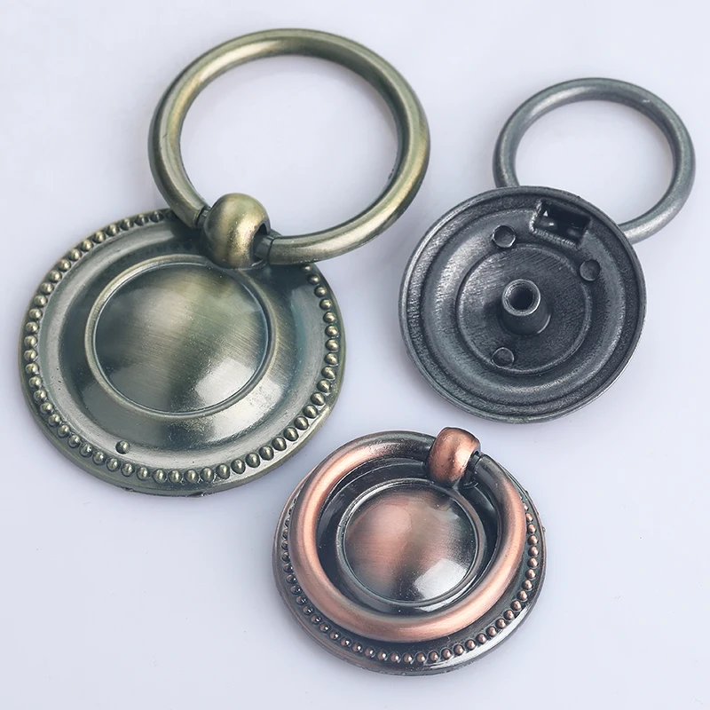 Винтажная ручка для мебели в деревенском ретро стиле античное серебряное кольцо