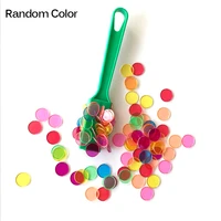 magnetic stick wand set with transparent color counting chips with metal loop toys baby education toy montessori learning toy
