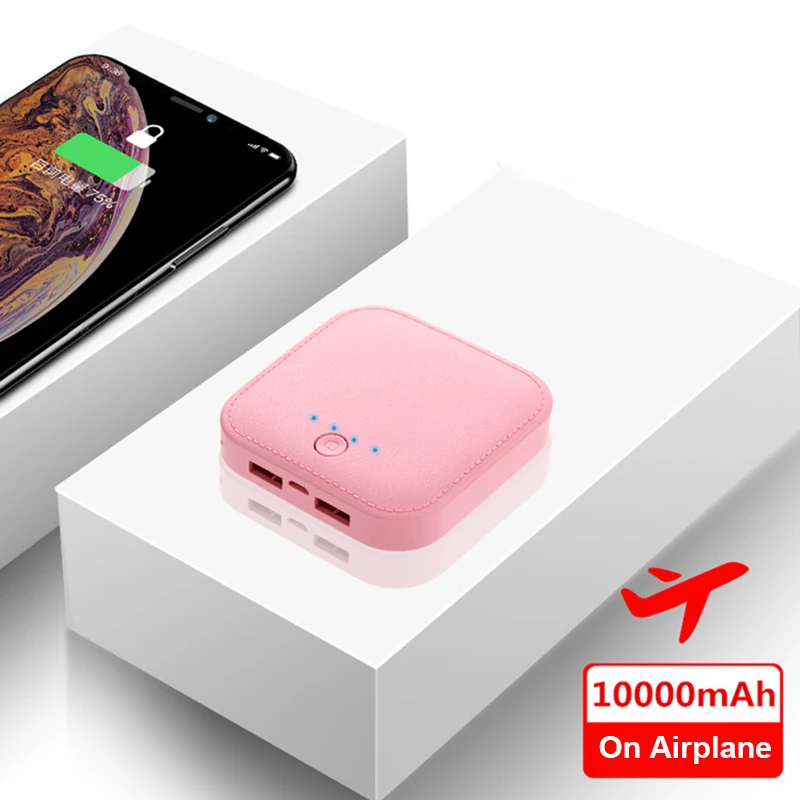 Внешний аккумулятор 10000 мАч 2 USB-выхода для iPhone 12 11 Pro Max Xiaomi | Мобильные телефоны и