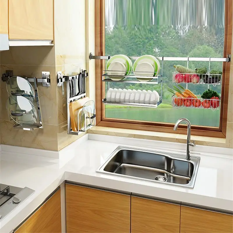 Организация De Cozinha Nevera Almacenamiento аксессуары из нержавеющей стали Mutfak Cuisine Cocina Organizador