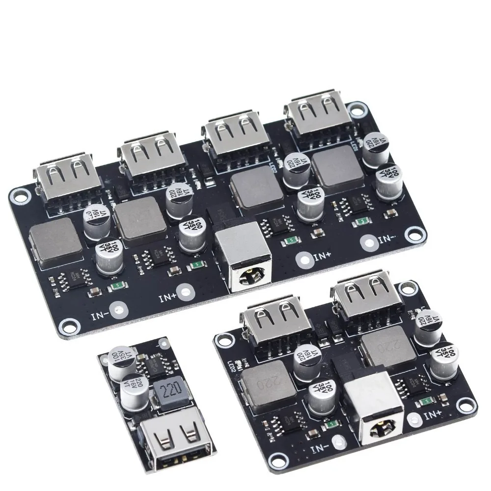 USB QC3.0 QC2.0 USB DC-DC понижающий преобразователь зарядный понижающий модуль 6-32 в 9 в 12 В 24 В для быстрого зарядного устройства печатная плата 5 В