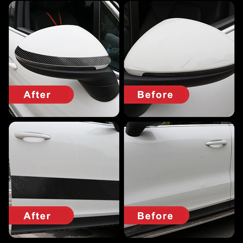

Carbon Fiber Strip Tape Universal Car Side Body Bumper Door Step Edge Scratch Sticker