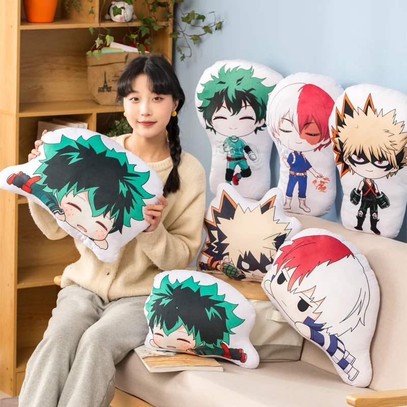 

My Hero Academia Izuku Bakugou Todoroki Asui Kirishima plush pillow cartoon anime plush doll stuffed pillow cushion double sided