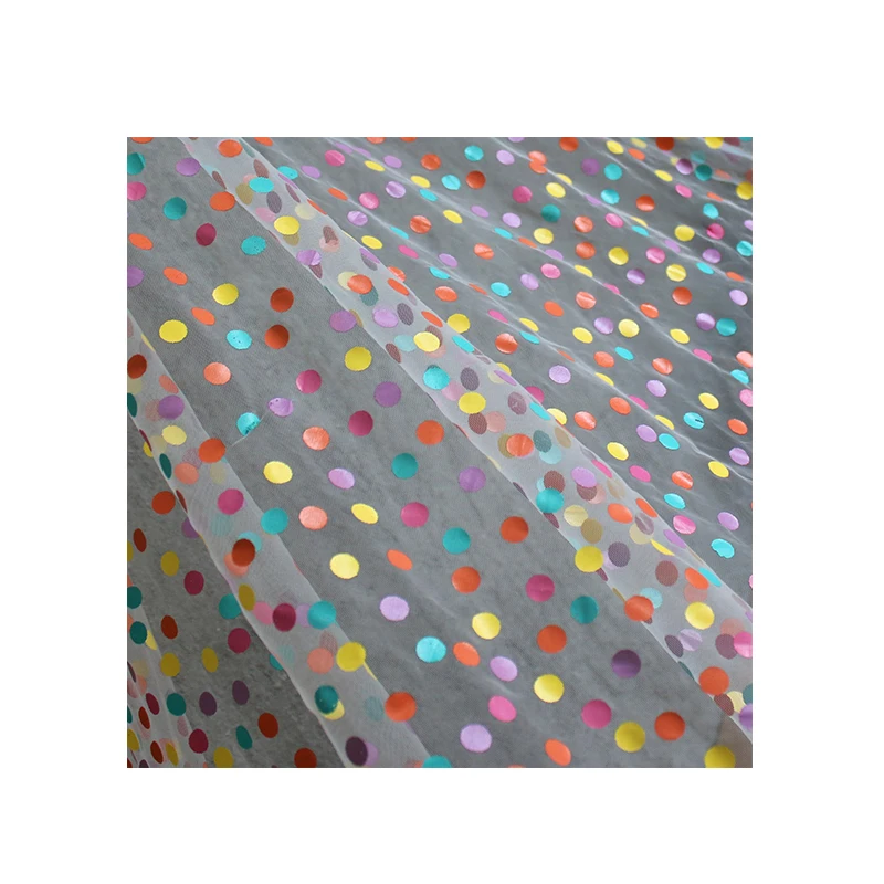 

Tissue gauze wavy dot fantastic color mesh cloth designer fabric for patchwork bazin riche getzner tissus telas por metros