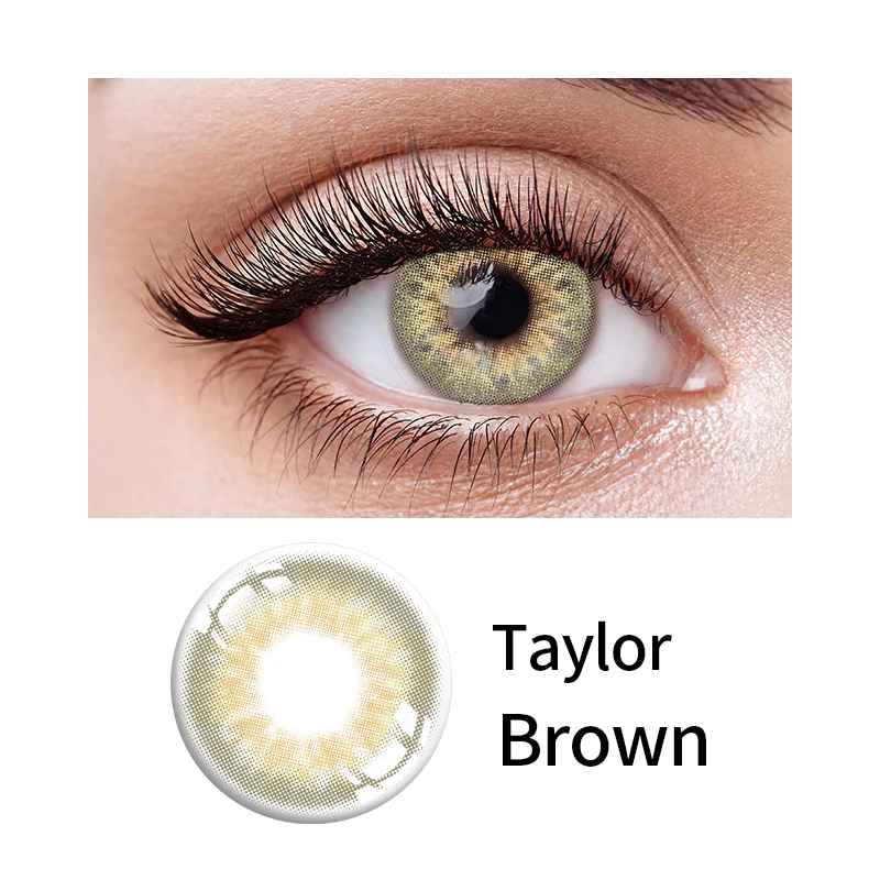 

2pcs/Pair brown gray contact lens Colored Contact Lenses for Eyes yearly Beautiful Halloween