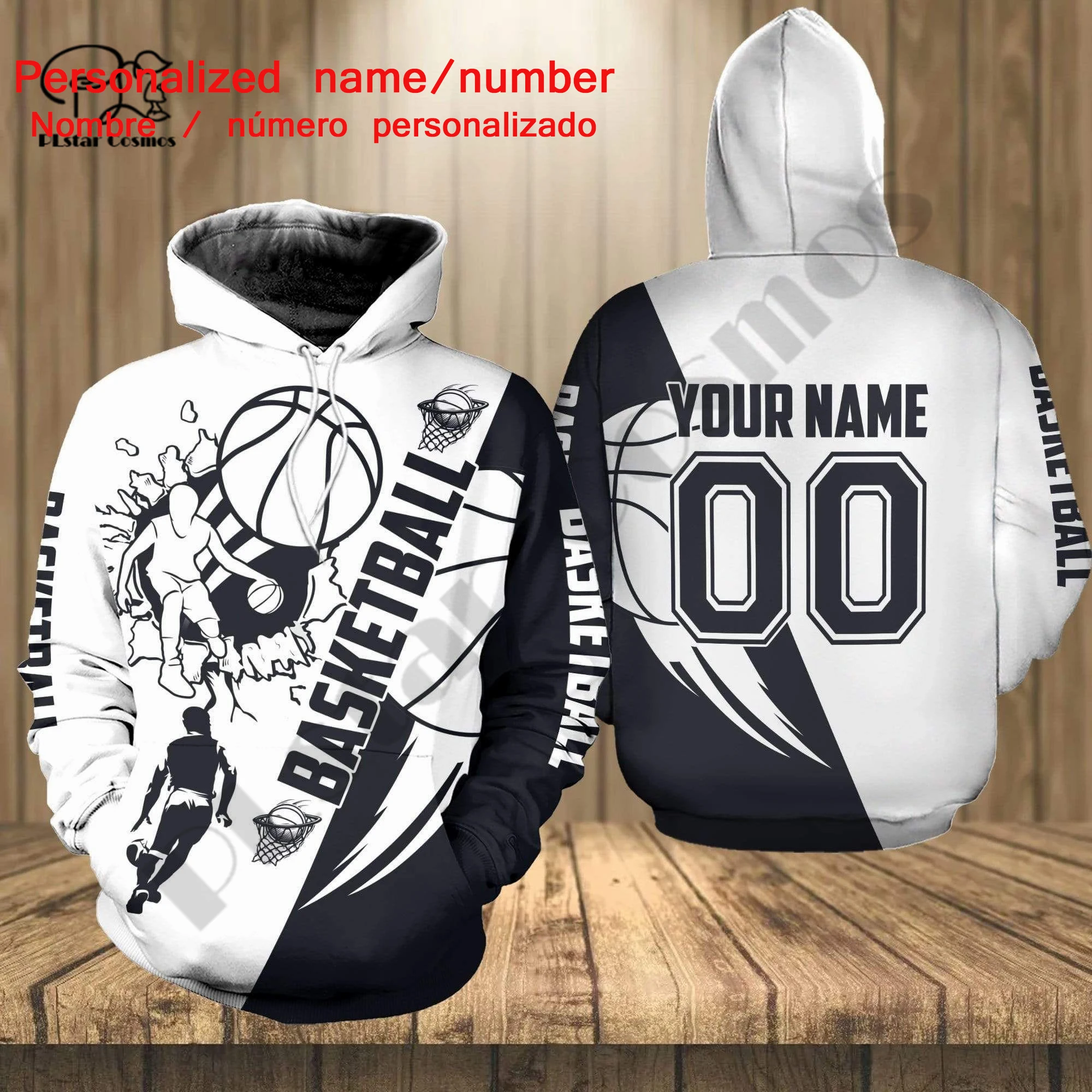 

PLstar Cosmos 3DPrint Newest Personalized Text/Name/Number Basketball Sport Men/Women Premium Streetwear Hoodies/Zip/Sweatshirt