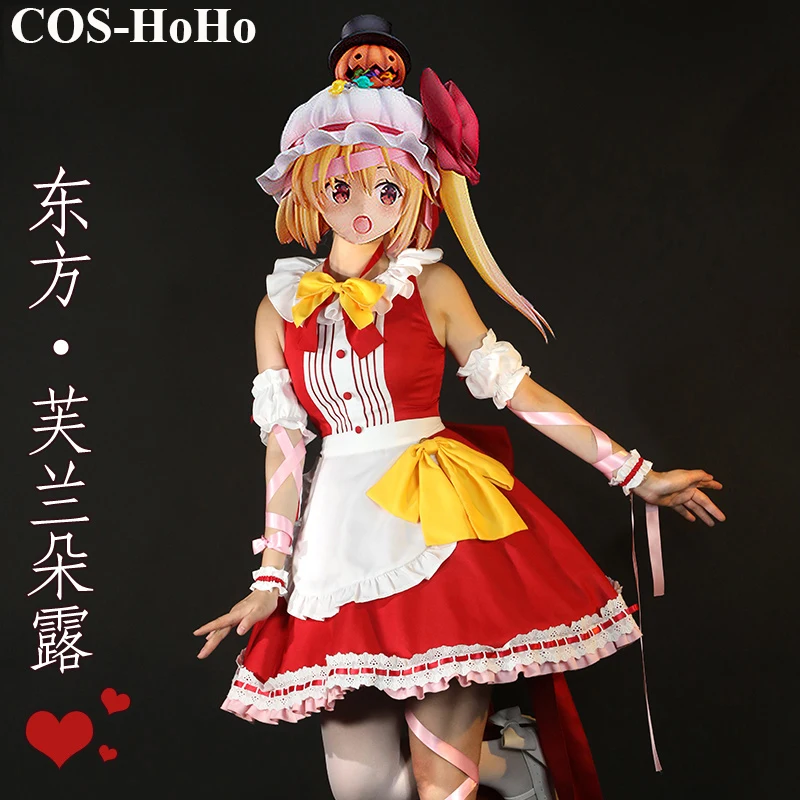 

Костюм служанки для Хэллоуина COS-HoHo аниме проект Touhou, фландрин алый, элегантная форма, костюм для косплея, женский костюм для ролевых игр