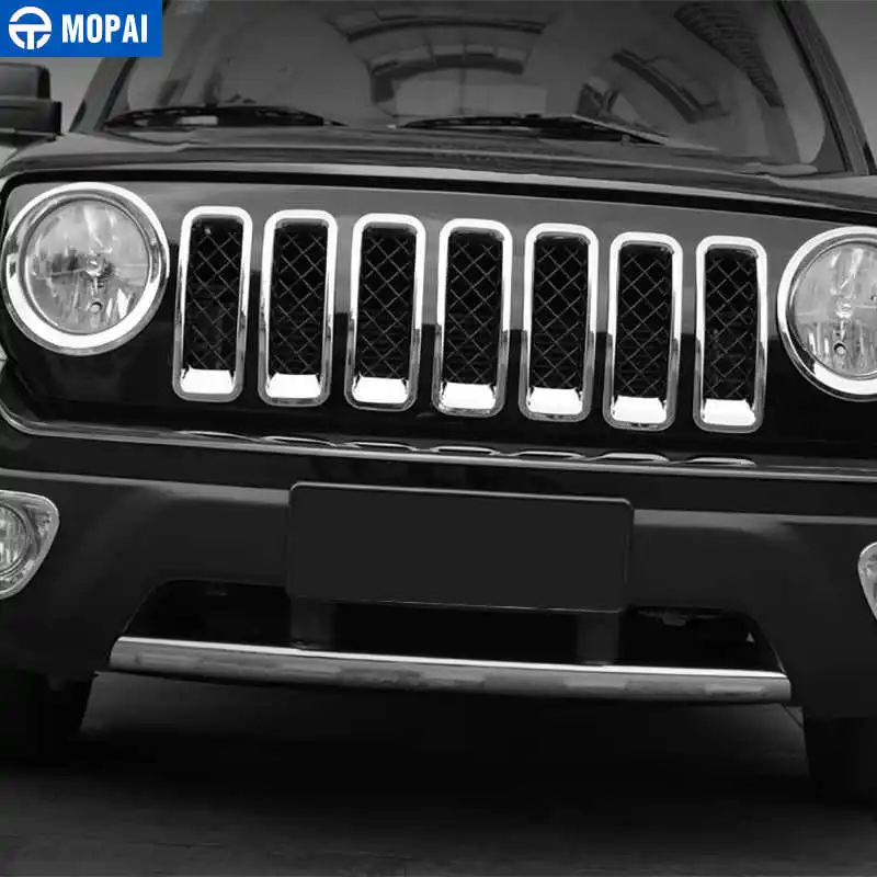 Гоночные грили MOPAI для Jeep Patriot 2011 + ABS передняя решетка радиатора автомобиля