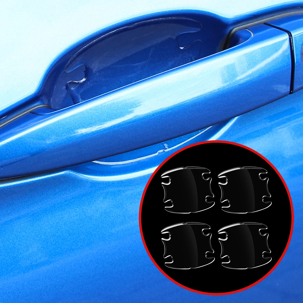 Наклейки на дверные ручки автомобиля защитная пленка наклейка для защиты двери