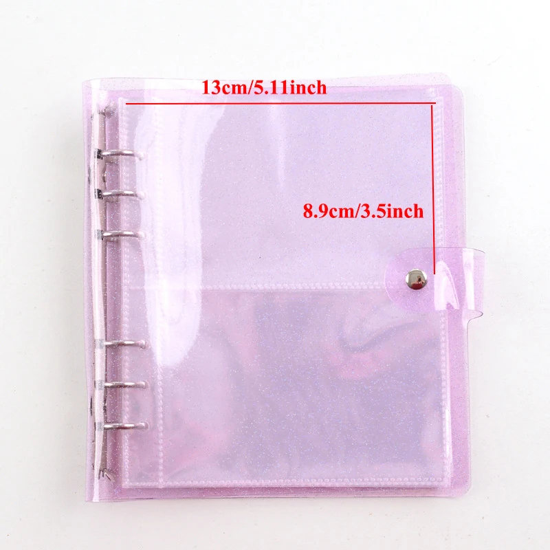 

3 inch 5 inch Sequins Photo Album Loose Leaf Card Holder 6-Hole Loose-Leaf Insert Album Transparent Card Bag Photo Holder