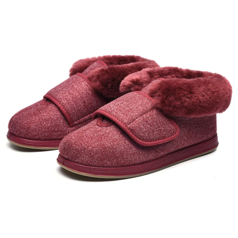 

Fully open mouth of the elderly people's big feet bone puffy multi-functional health care shoes home convenient and comfortable