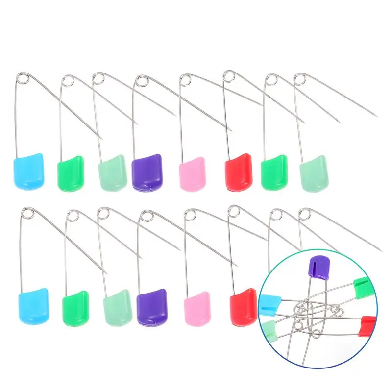 

100Pcs Nappy Brooch Children Safety Mixed Color Kids Nappy Brooch Diaper Holder Diaper Brooch