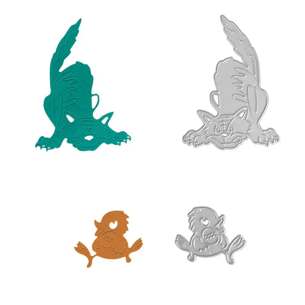 2 шт. Тигр и птицы из углеродистой стали режущие штампы Набор ножей форма