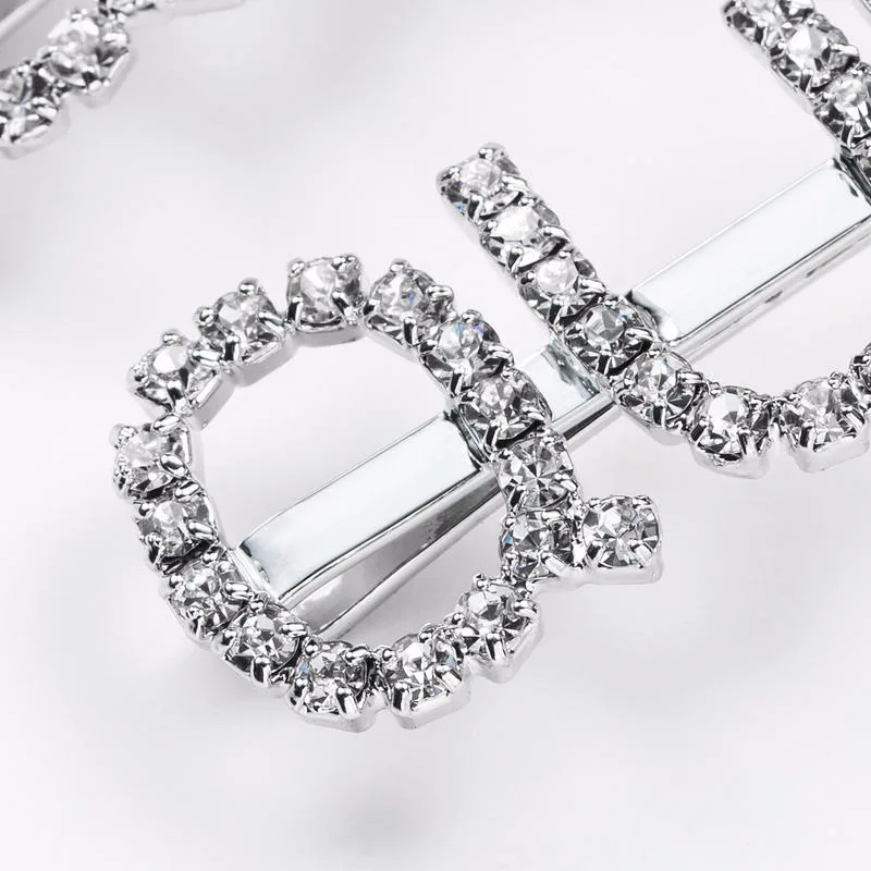 2 шт. QUEEN письмо шпилька с хрустальными стразами сплава заколки для волос девочек