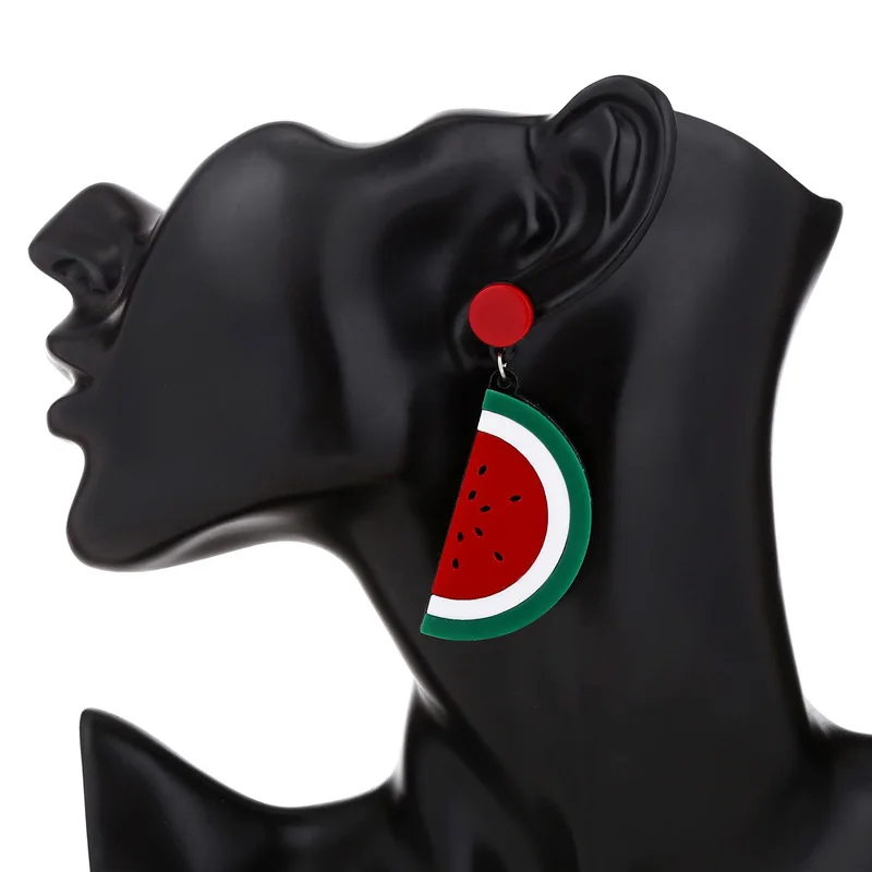 Серьги в виде фруктов арбуза клубники лимона вишни | Украшения и аксессуары