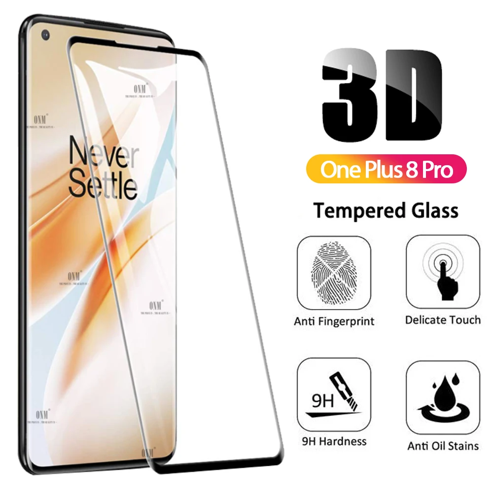 Защитное стекло закаленное 3d-стекло с изогнутыми краями для Oneplus 8 | Мобильные