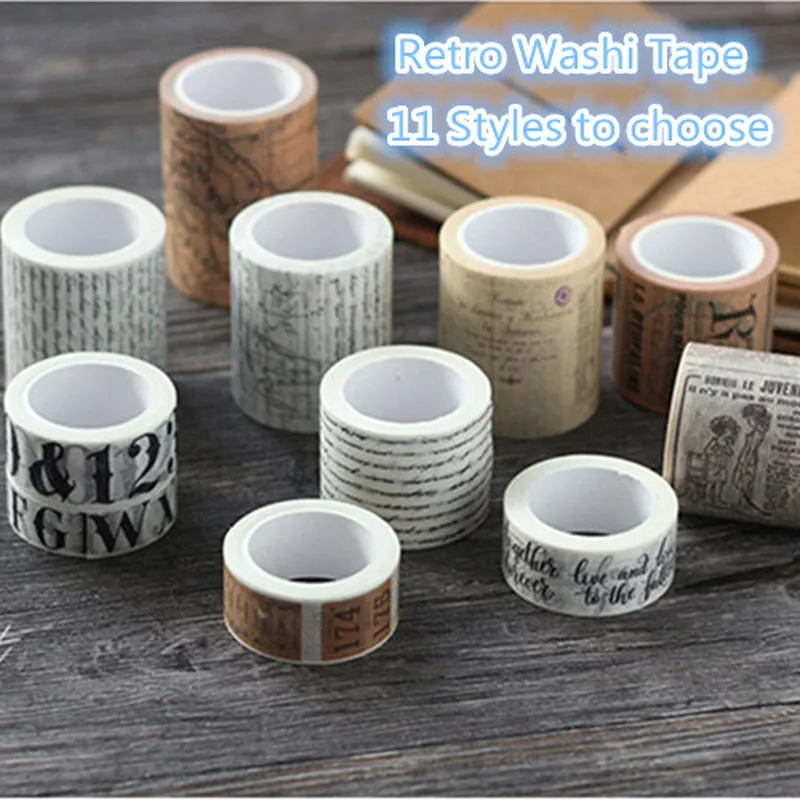 11 видов стилей ретро набор декоративного скотча Васи Винтаж украшения