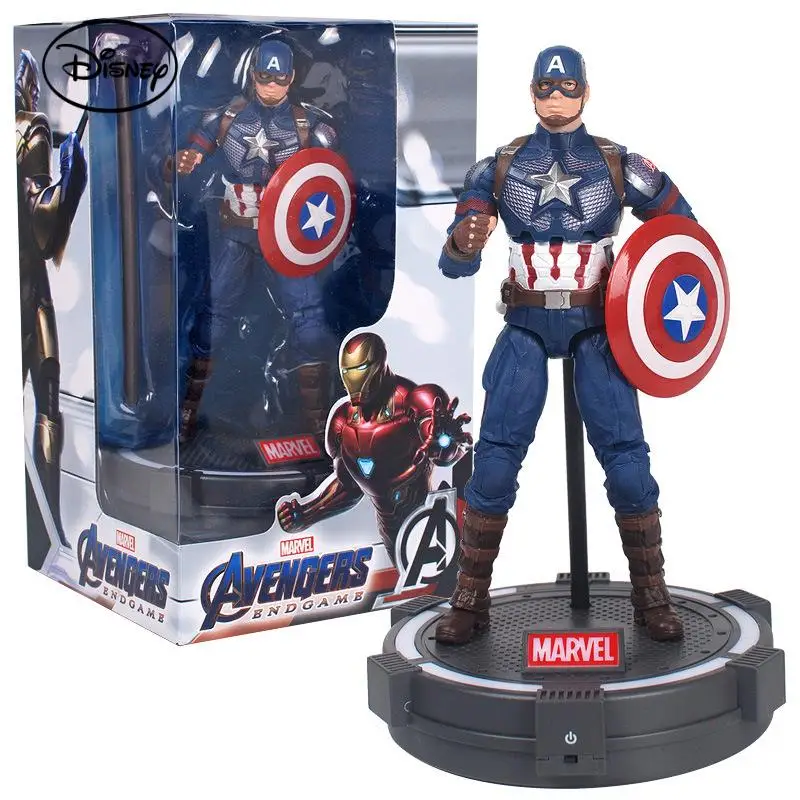 

Genuine Marvel Avengers 3 doll 7 inch doll with luminous Disney trend Spiderman Captain America Black Panther toy figure
