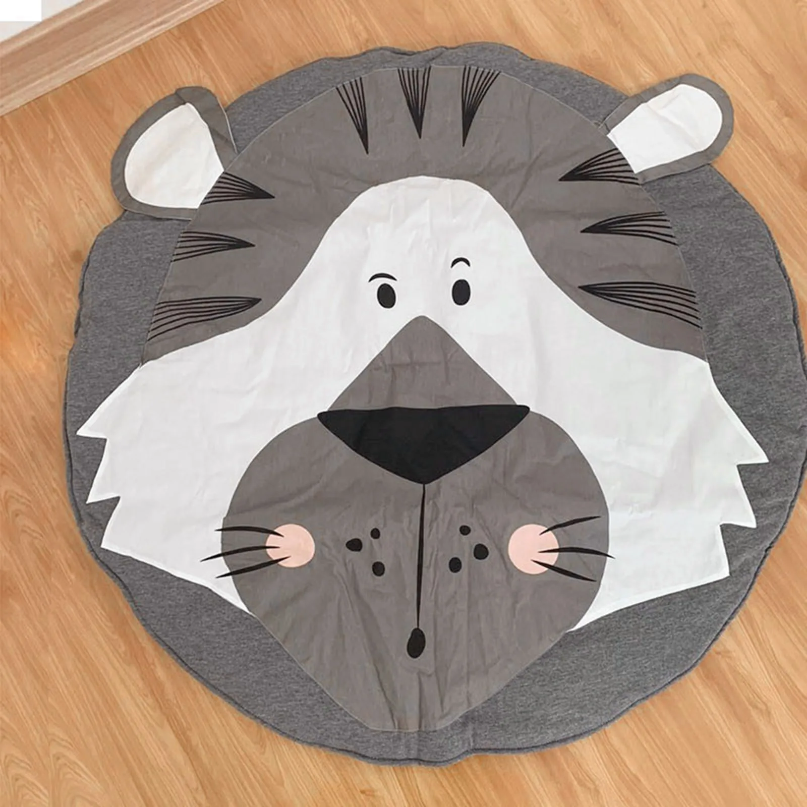 

Newborn Baby Padded Play Mats Soft Cotton Crawling Mat Girls Game Rugs Round Floor Carpet For Kids Interior Room Decor 33.5