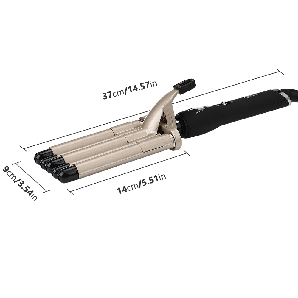 

5 Barrel Wand Curling Iron 1 Inch Hair Wand Curling Iron Beach Waves 25mm Tourmaline Hair Waver Crimper Temperature Adjustable