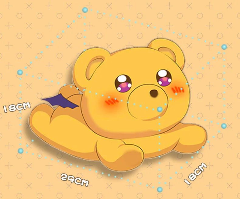 

Say good night in Devil City Periphery Devil bear doll plush doll cos Cute hold pillow Gifts for friends