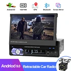 Автомобильное радио, 1 din, Android 9,0, Выдвижной Автомобильный мультимедийный mp5-плеер, 7-дюймовый сенсорный экран, Авторадио, GPS-навигация, Wi-Fi, Mirror Link