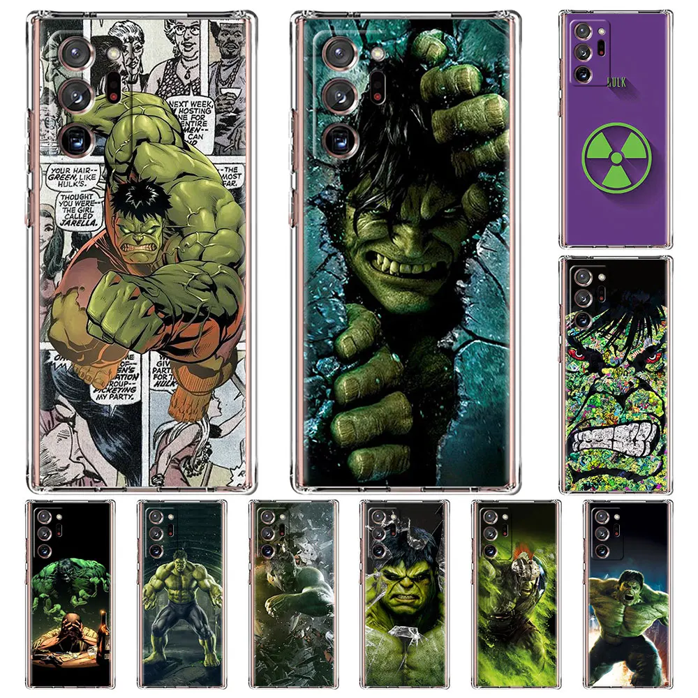 

Marvel Hero Hulk Clear Phone Case For Samsung Galaxy M51 M31 M31s M30s M11 Note 20 Ultra 10 Plus 9 8 S21 S20 FE Back Cover Shell