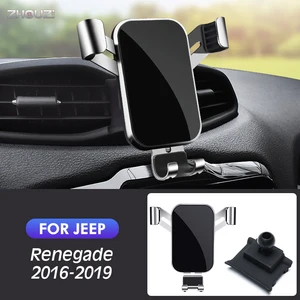car mobile phone holder for jeep renegade 2016 2017 2018 2019 air vent clip gps stand gravity navigation bracket car accessories free global shipping