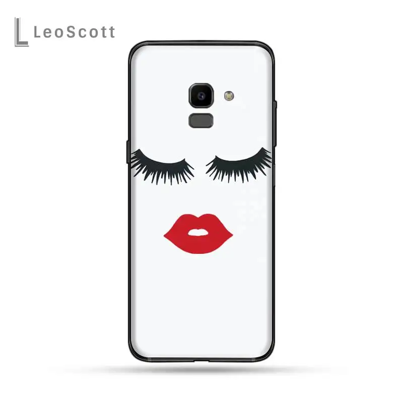 

Eyelash Lip Makeup Phone Case For Samsung Galaxy J2 J4 J5 J6 J7 J8 2016 2017 2018 Prime Pro plus Neo duo