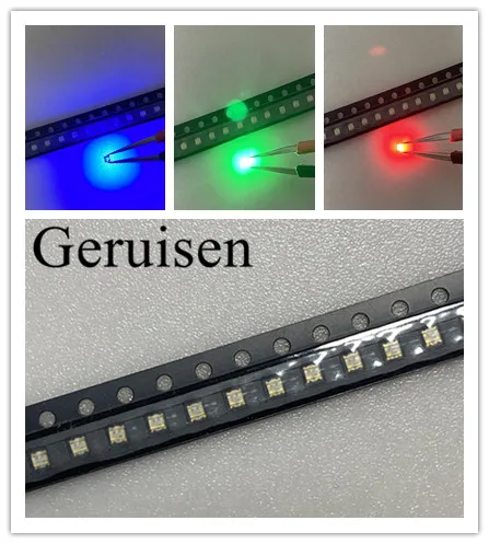 100 шт./лот BGR SMD 0603 RGB общий анодный светодиод 0606 светодиодный Диод 4 корзины Размер: