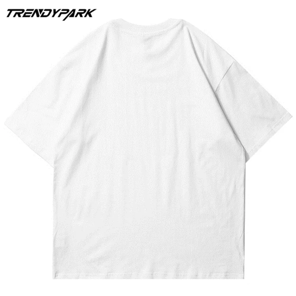 

Men's T-shirt Summer Short Sleeve Cute Bear Printed Tee Hip Hop Oversized Cotton Casual Harajuku Streetwear Top Tshirts Clothing