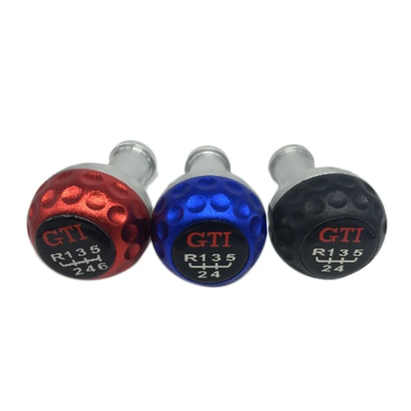 Черная рукоятка рычага переключения передач Универсальный Алюминий 5 6 Скорость