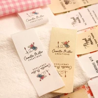 2570mm cotton with logo or text sewing accessori labeltags for knitted thingscustompersonalizadahandmade labelgift tags