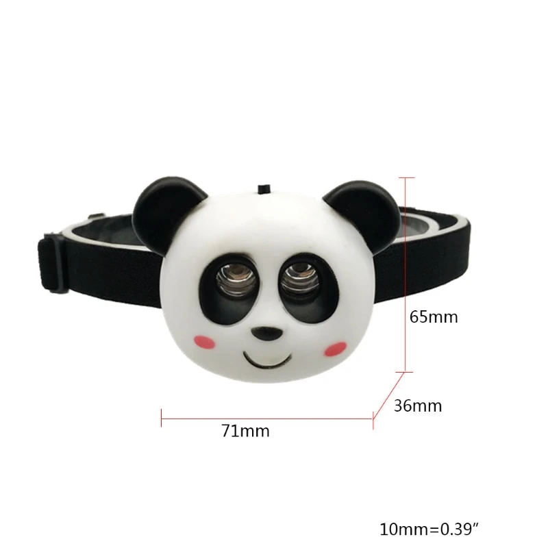 

X7AB Child's Headlight with Headband Lovely Cartoon Animal Image Headlamp Safety SOS Flashlight Kids Gift for Outdoor Indoor
