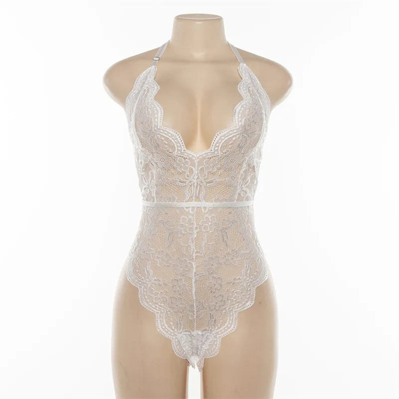 

Womens Jumpsuit Summer 2021 Women's Clothing Lace Casual Solid High Waist Bodysuits Rompers Sexy Nightclub Fashion Clothes