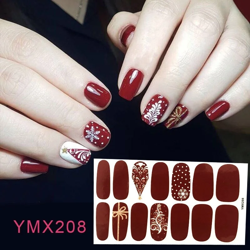 YMX208 Леди KINDOM DIY наклейки для ногтей аппликация мраморный узор полоски лака для ногтей водонепроницаемый дизайн ногтей экологическая Фольга для ногтей Наклейка - Цвет: YMX208