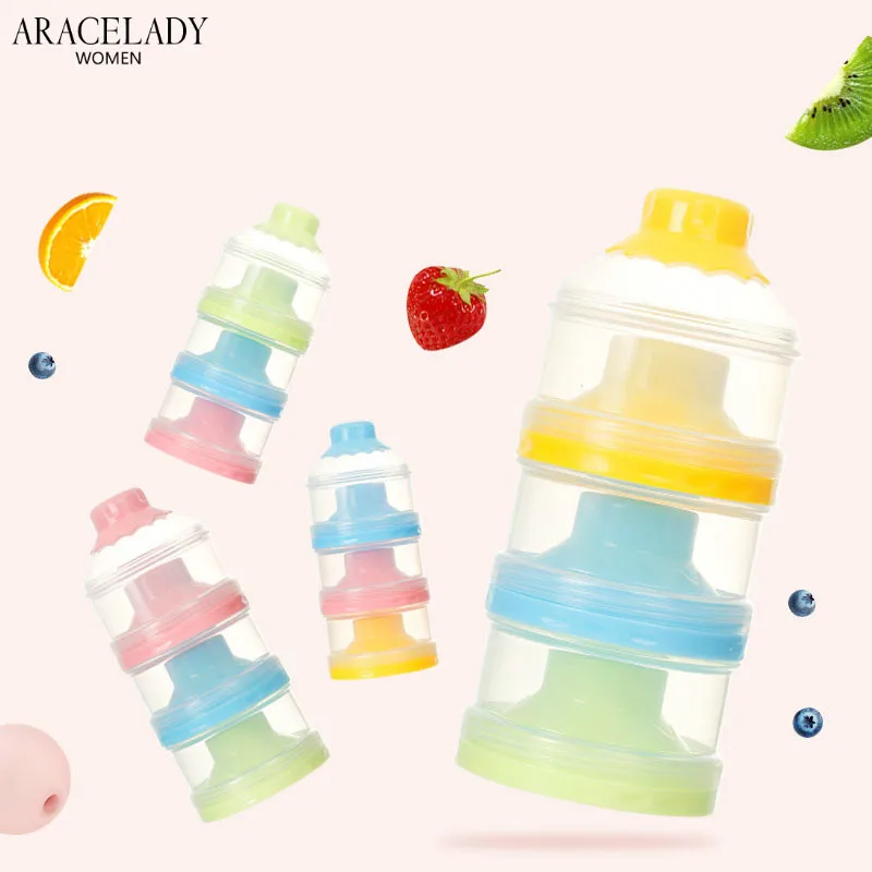 3 Layer Baby Milk Powder Container Food Storage Box Portable Formula Dispenser Feeding for Pojemnik Na Mleko | Мать и ребенок