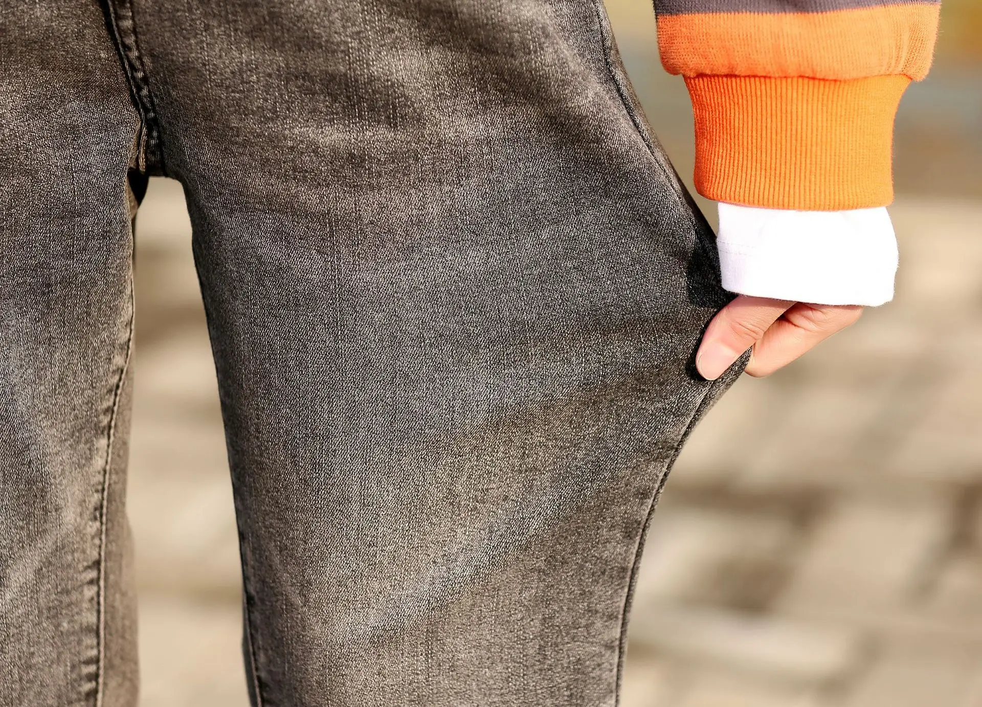 Женские джинсы контрастного цвета размера плюс повседневные Прямые брюки с