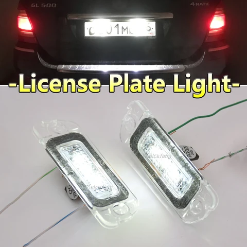 2 шт. светодиодный светодиодные лампы для номерного знака Mercedes Benz W164 X164 ML GL R Class 2005 2006 2007 2008 2009 2010 2011 2012