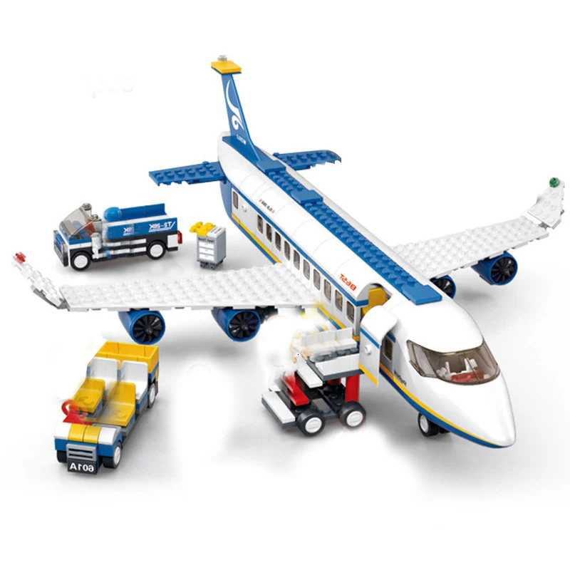 City Plane Airplane Sets Cargo Passenger Airport Station Air Bus Car Figure ModelCompatible Friends Building Blocks Toys | Игрушки и