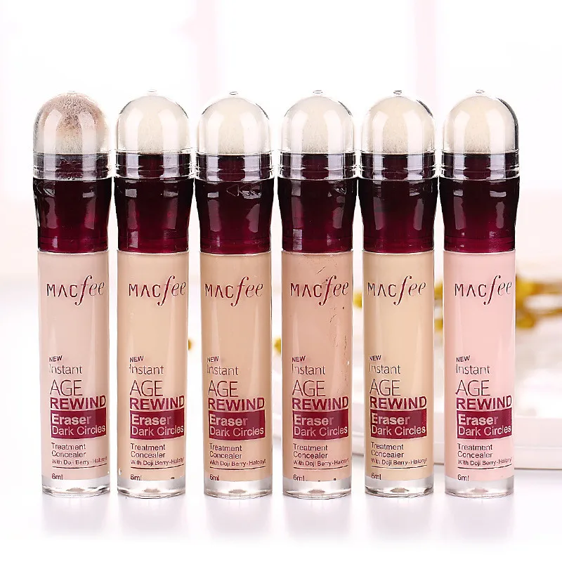 

High Covering Skin-Friendly Concealer Lasting Brighten Invisible Pores Dark Circle Waterproof Face Eye Makeup Foundation 6 Color