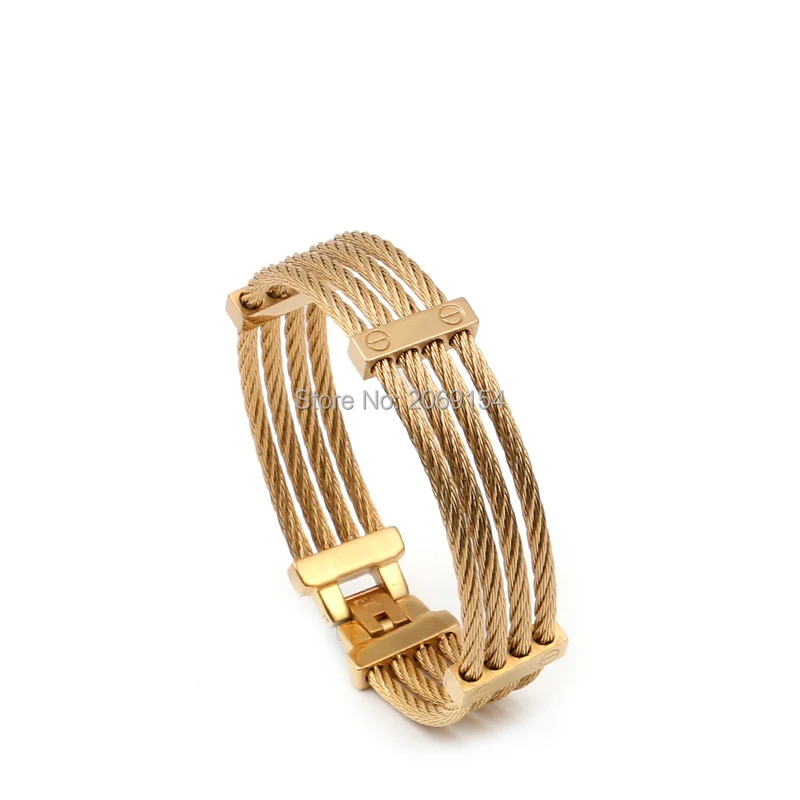 Новый браслет из проволоки нержавеющей стали очаровательный мужская бижутерия
