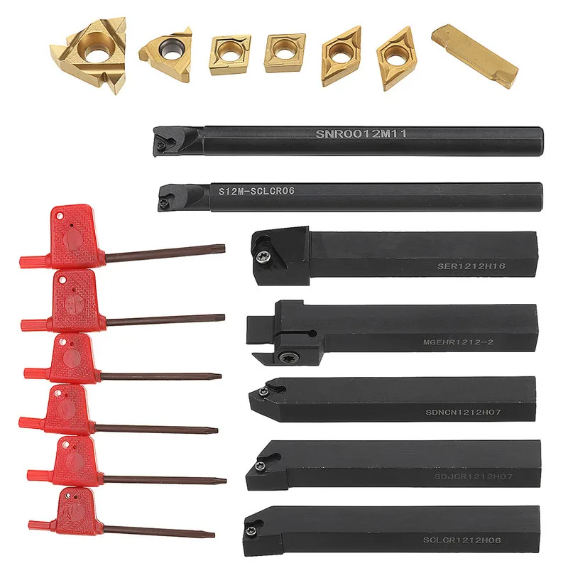 7 компл. DCMT CCMT твердосплавная вставка с 12 мм хвостовиком токарный станок