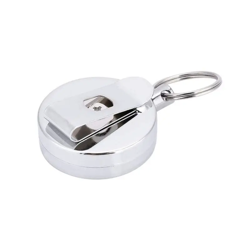 

Portable Mini Key Buckle Metal Body Steel String Safety Key Holder Keyring Retractable Rope Keychain Anti-Lost Key chain