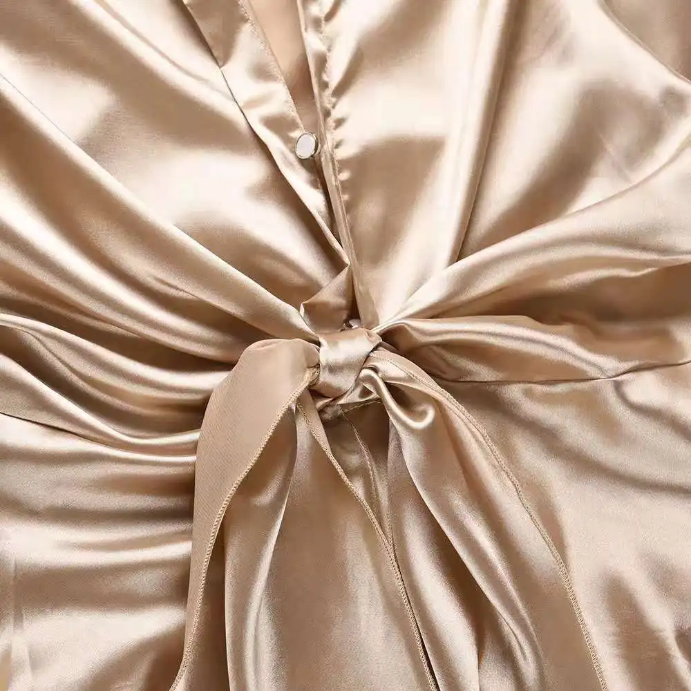 

Fashion sexy long-sleeved lace-up, fold the dress