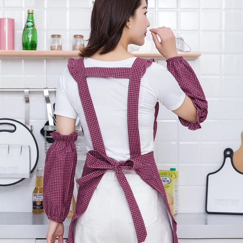 

2021 new high quality home apron solid color kitchen apron