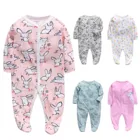 5 шт., детский хлопковый комбинезон с длинным рукавом, на Возраст 3-12 месяцев