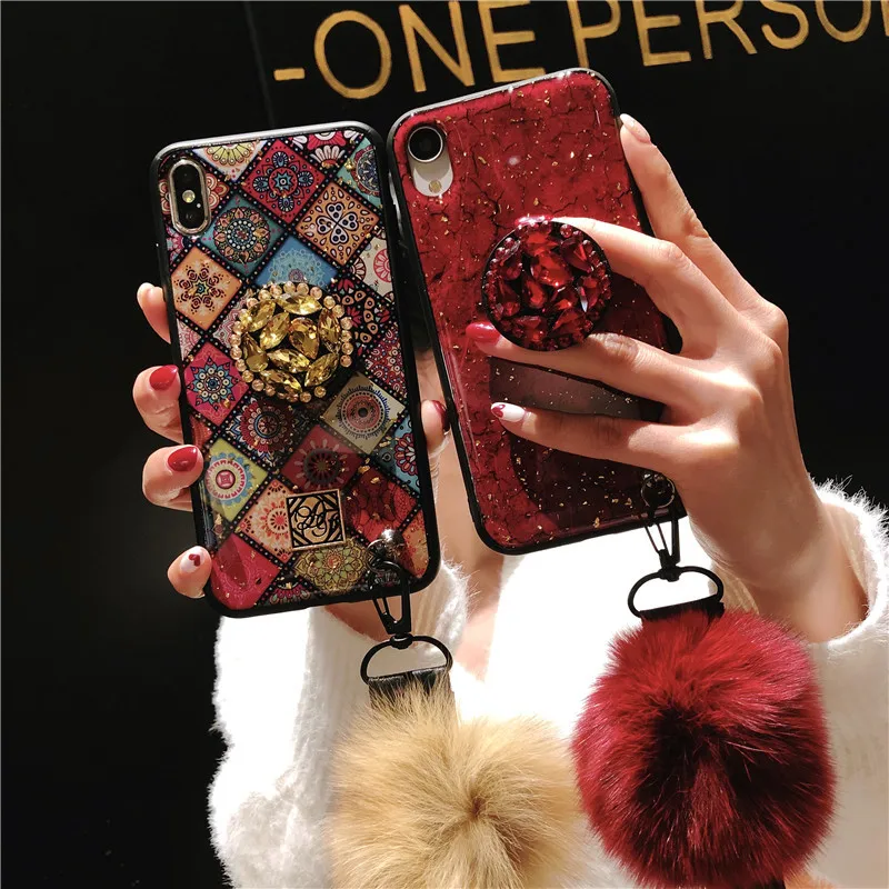 IMIDO Ретро Алмазный чехол для iPhone XS max / 7 8p 6 6sp держатель сверла нового 11 Pro Max